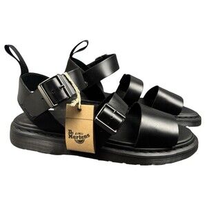 Dr Martens Mens Size 13 Gryphon Atlas Leather Gladiator Sandals Black New